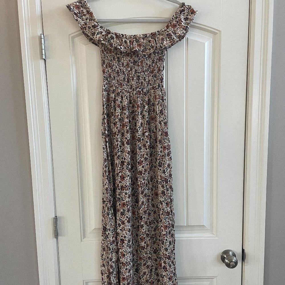 Off the shoulder Floral Maxi Dress